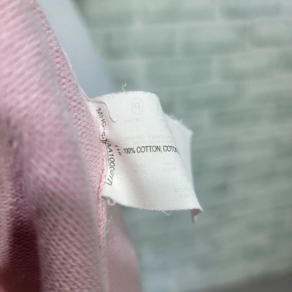 Vintage 90s Esprit Womens XL Cropped Pink Knit Sweater 3/4 Sleeves Barbiecore - Picture 8 of 8